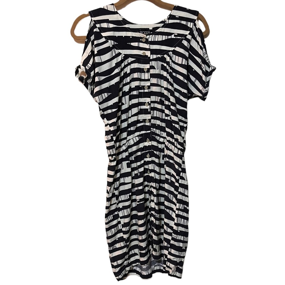 !!SOLD!! MOCIUN DRESS PRINT COLD SHOULDER SIZE SMALL - Picture 2 of 11